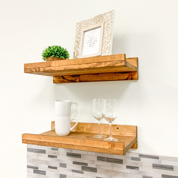 Dark Wood Floating Shelf Wayfair